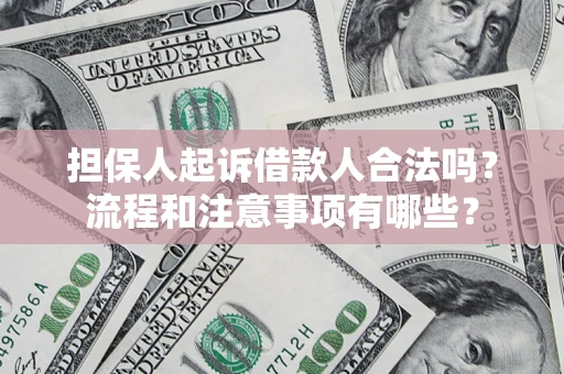 武汉担保人起诉借款人合法吗？流程和注意事项有哪些？