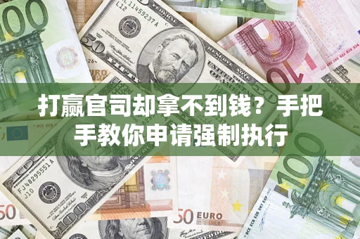 武汉打赢官司却拿不到钱？手把手教你申请强制执行