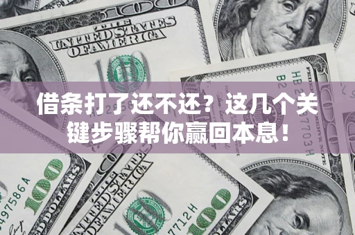 武汉借条打了还不还？这几个关键步骤帮你赢回本息！