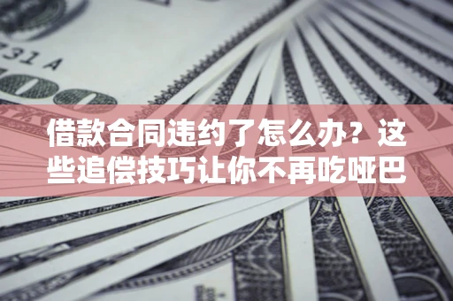 武汉借款合同违约了怎么办？这些追偿技巧让你不再吃哑巴亏