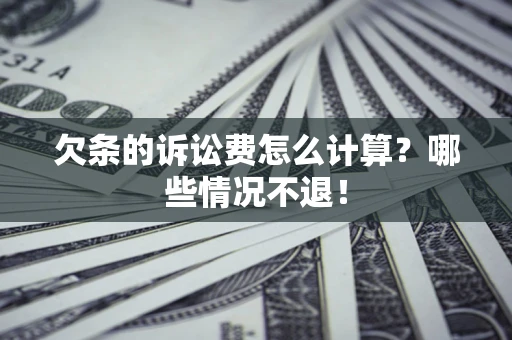 武汉欠条的诉讼费怎么计算？哪些情况不退！