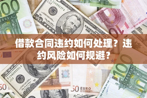 武汉借款合同违约如何处理？违约风险如何规避？