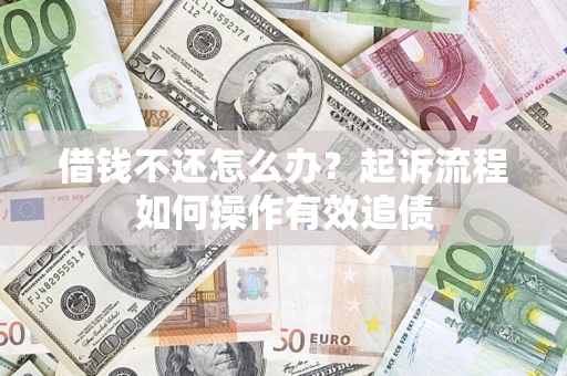 武汉借钱不还怎么办？起诉流程如何操作有效追债