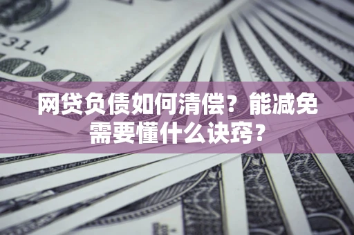 武汉网贷负债如何清偿？能减免需要懂什么诀窍？