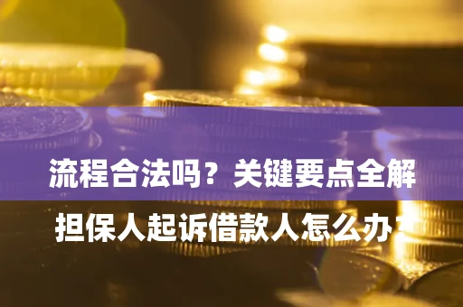 武汉

担保人起诉借款人怎么办？流程合法吗？关键要点全解析
