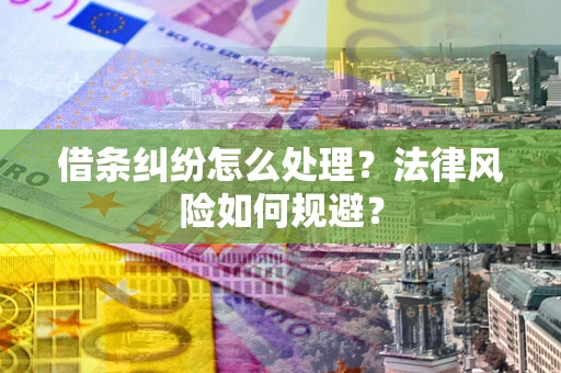 武汉借条纠纷怎么处理？法律风险如何规避？