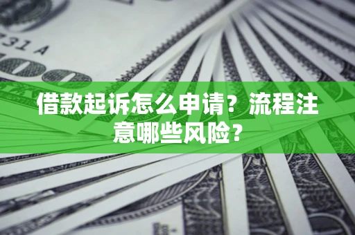 武汉借款起诉怎么申请？流程注意哪些风险？