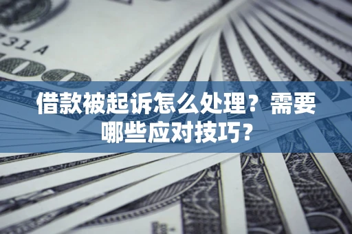 武汉借款被起诉怎么处理？需要哪些应对技巧？
